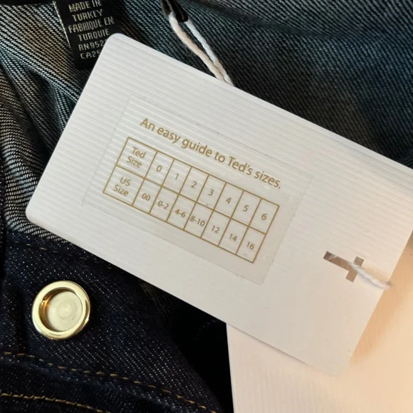 Ted Baker Size 4 (US 12) Denim Utility Mini Dress - Picture 6 of 7